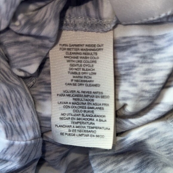 RACHEL Rachel Roy White and Gray Viscose striped Midi Razorback Tank Dress SM - Picture 11 of 12